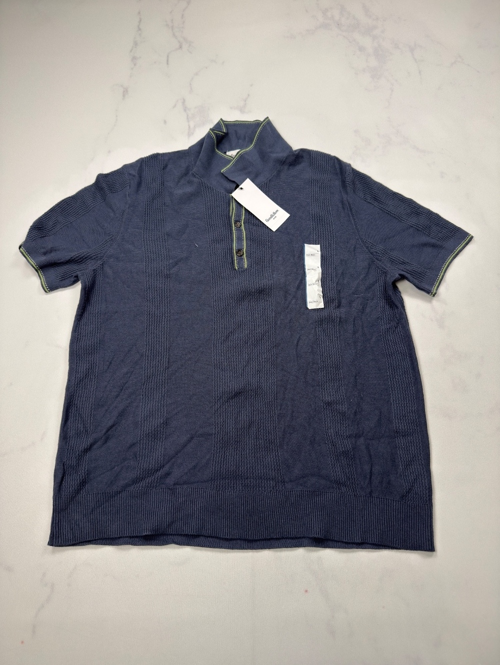 Goodfellow & Co Polo Shirt Navy Modern Minimalist - Mens L NWT